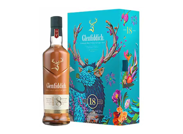 湛江格兰菲迪回收格兰菲迪18年700ml春节礼盒装Glenfiddich苏格兰威士忌行情价格