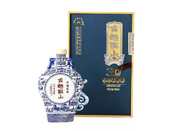湛江黄酒回收古越龙山黄酒千福花雕三十年陈酿绍兴花雕酒500ml礼盒装