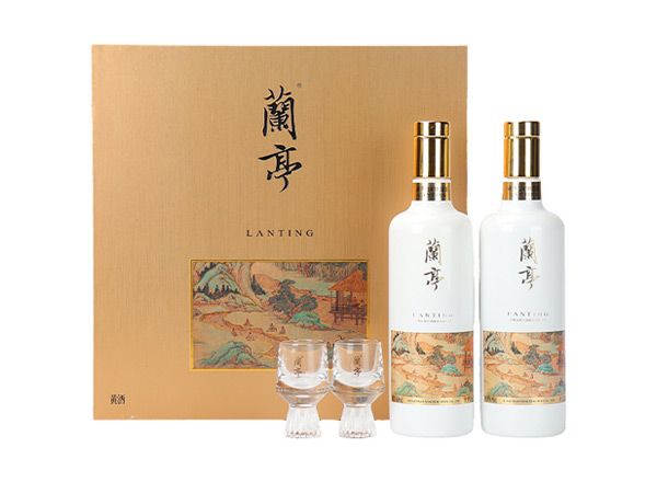 湛江会稽山兰亭黄酒回收国潮兰亭500ml*2礼盒装